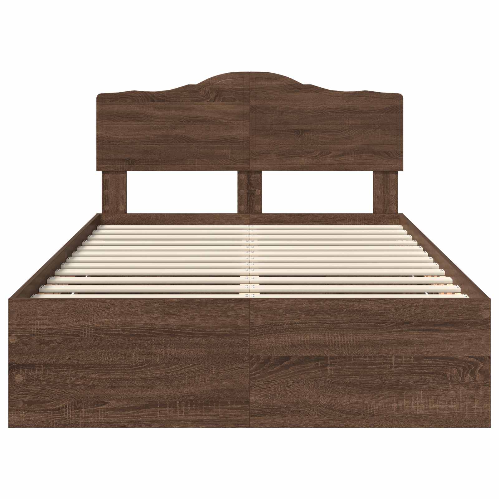 Σκελετός Κρεβατιού Καφέ δρυς 135 x 190 cm Μηχανήματος Ξύλο