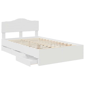 Σκελετός Κρεβατιού Λευκό 120 x 190 cm Μηχανήματος Ξύλο