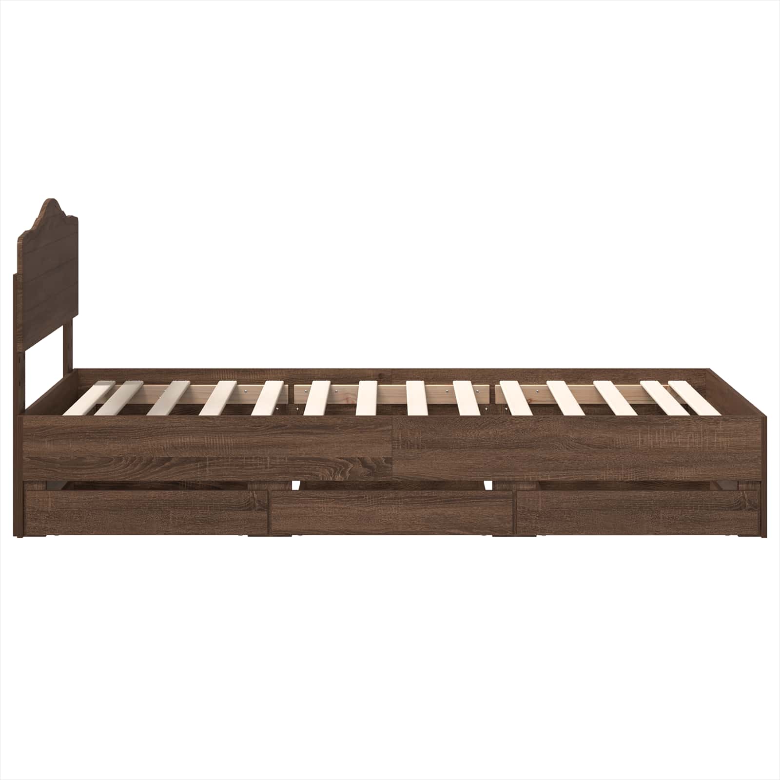 Σκελετός Κρεβατιού Καφέ δρυς 100 x 200 cm Μηχανήματος Ξύλο