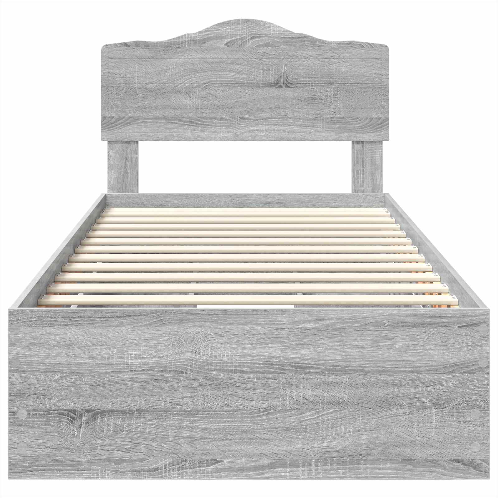 Σκελετός Κρεβατιού Γκρίζο Σονομα 75 x 190 cm Μηχανήματος Ξύλο