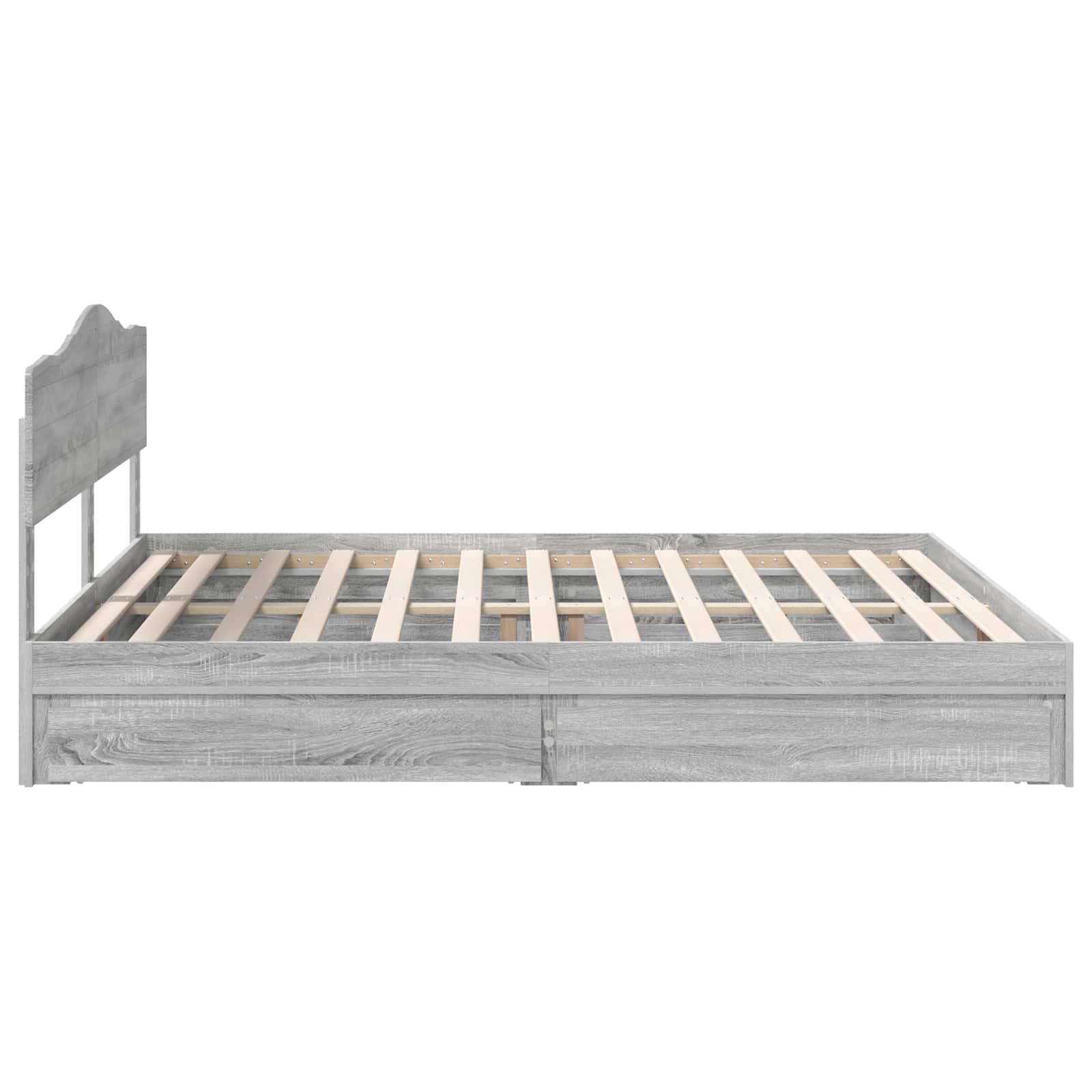 Κρεβάτι Αποθήκης Γκρίζο Σονομα 180 x 200 cm Επεξεργασμένο ξύλο
