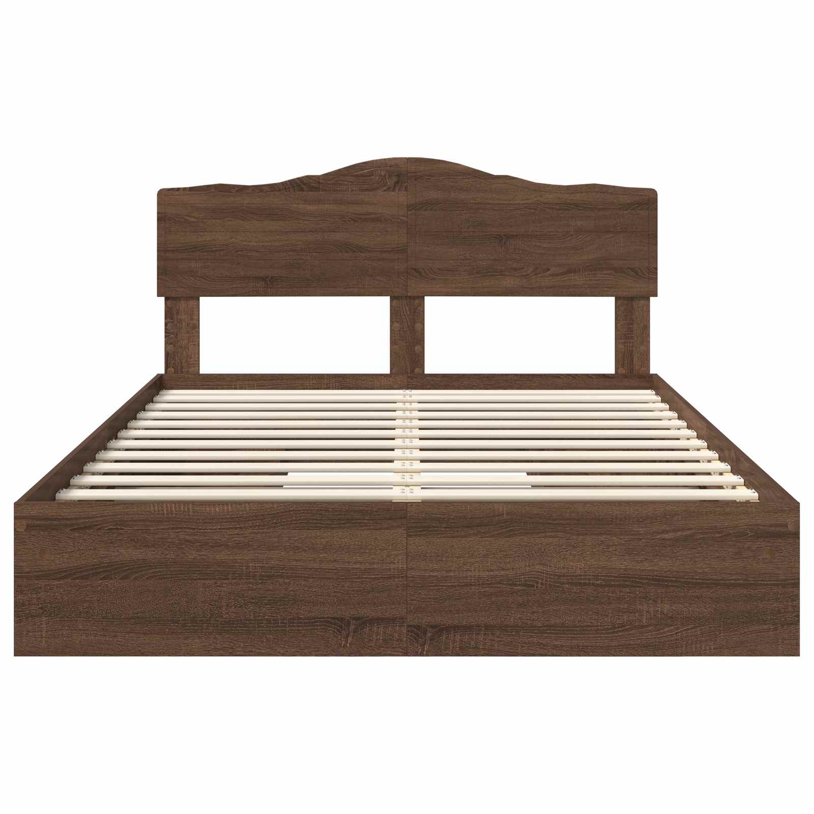 Κρεβάτι Αποθήκης Καφέ δρυς 140 x 190 cm Επεξεργασμένο Ξύλο - Pakobazaar