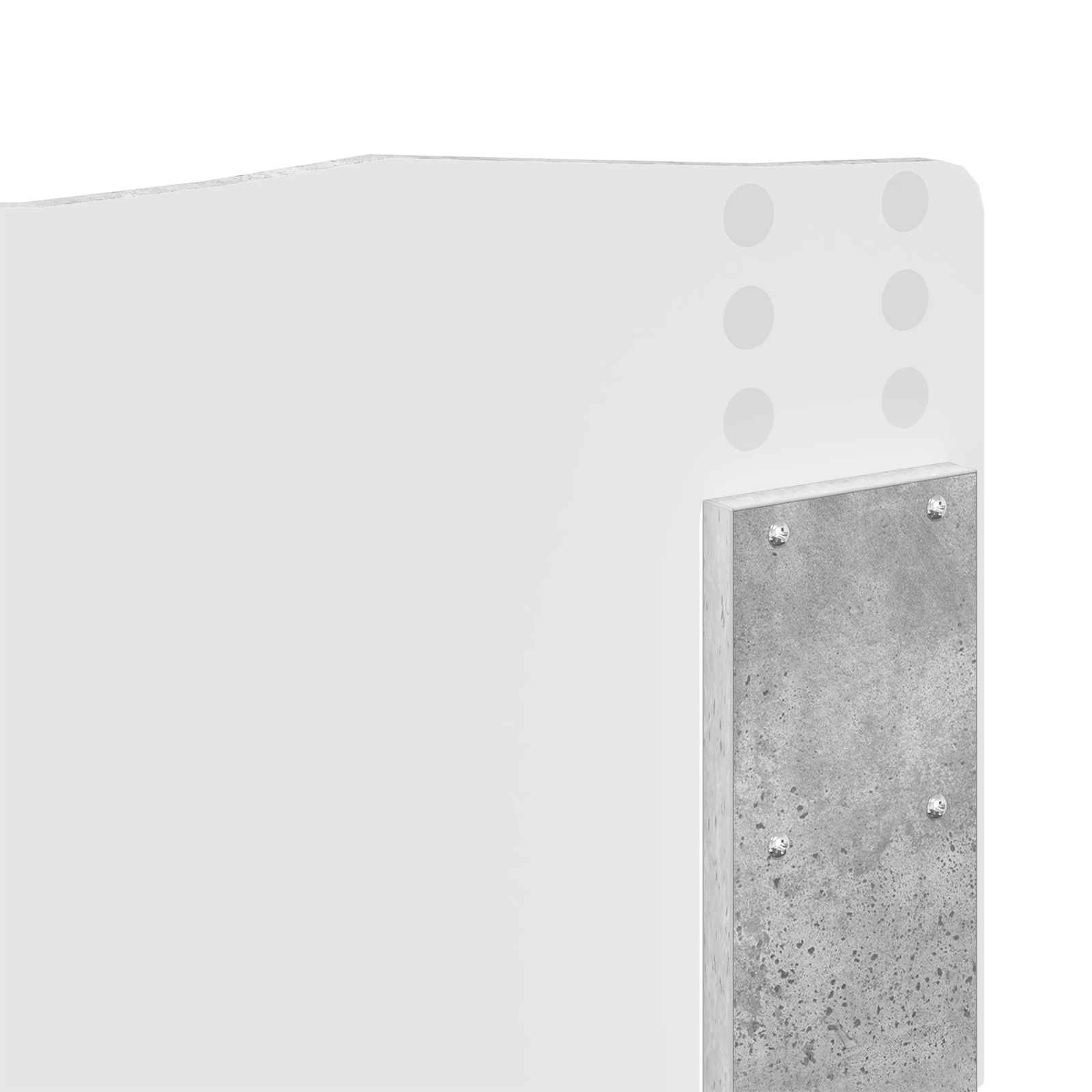 Κρεβάτι Αποθήκης Σκυρόδεμα Γκρι 135 x 190 cm Επεξεργασμένο ξύλο