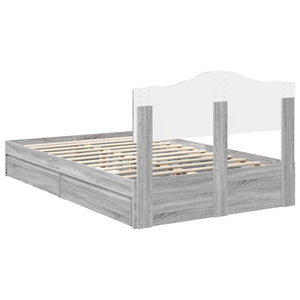Κρεβάτι Αποθήκης Γκρίζο Σονομα 120 x 200 cm Επεξεργασμένο Ξύλο