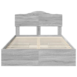 Κρεβάτι Αποθήκης Γκρίζο Σονομα 120 x 200 cm Επεξεργασμένο Ξύλο