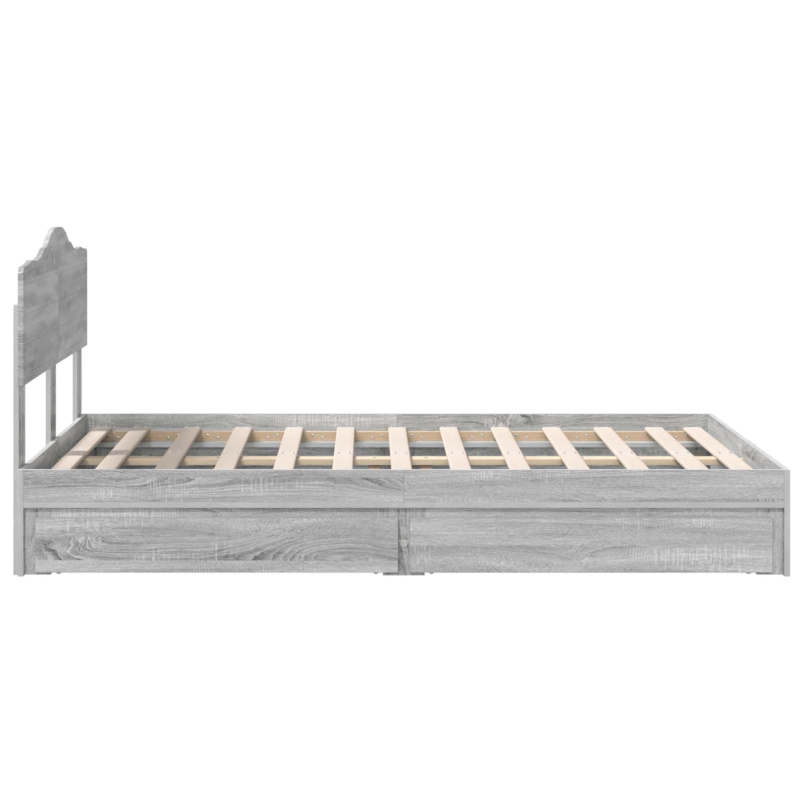 Κρεβάτι Αποθήκης Γκρίζο Σονομα 120 x 200 cm Επεξεργασμένο Ξύλο