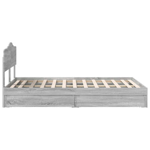 Κρεβάτι Αποθήκης Γκρίζο Σονομα 120 x 200 cm Επεξεργασμένο Ξύλο