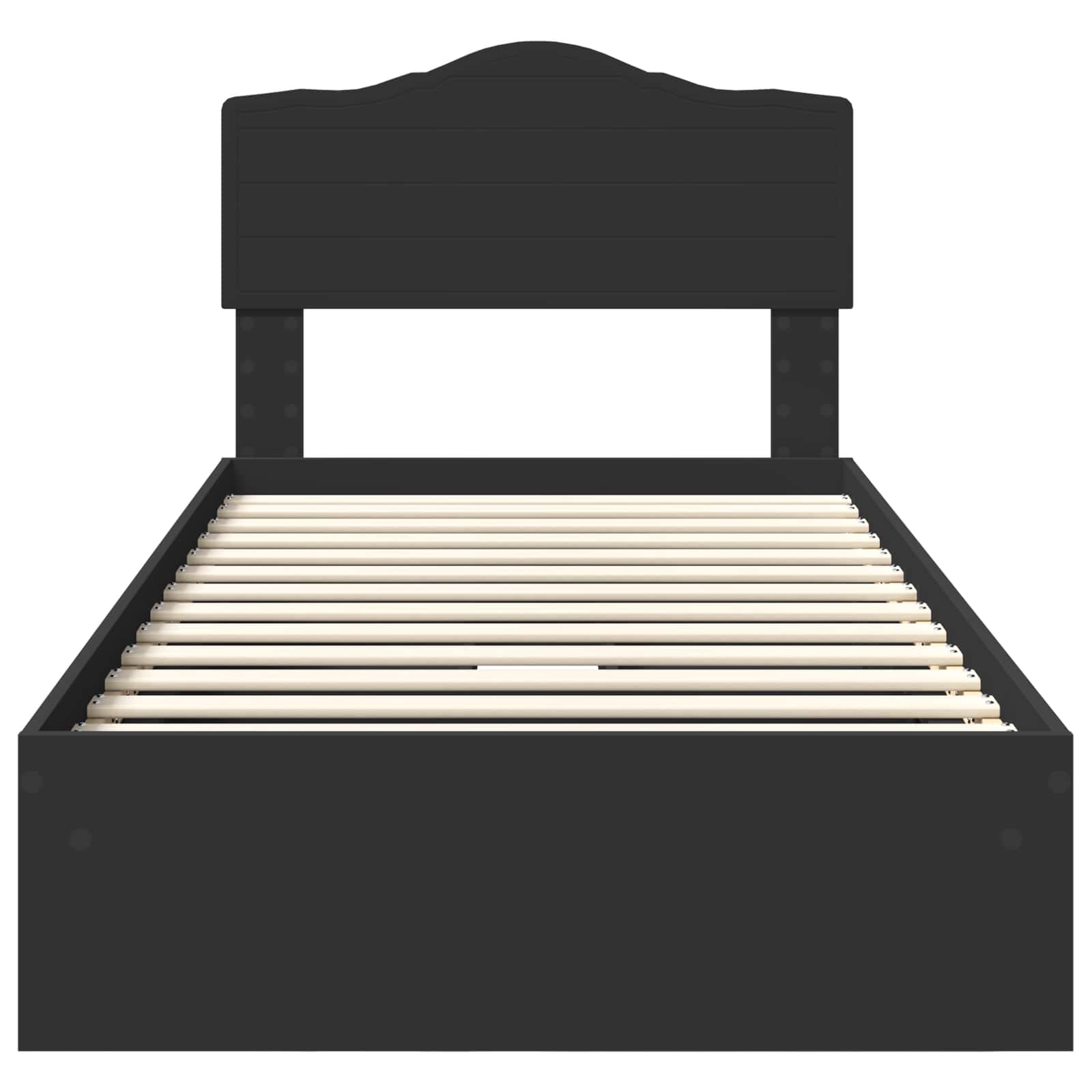 Κρεβάτι Αποθήκης Μαύρο 90 x 190 cm Επεξεργασμένο ξύλο