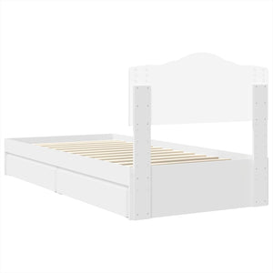 Κρεβάτι Αποθήκης Λευκό 70 x 190 cm Επεξεργασμένο Ξύλο