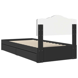 Κρεβάτι Αποθήκης Μαύρο 70 x 190 cm Επεξεργασμένο Ξύλο
