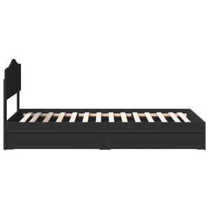Κρεβάτι Αποθήκης Μαύρο 70 x 190 cm Επεξεργασμένο Ξύλο