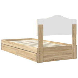 Κρεβάτι Αποθήκης Δρύς Sonoma 70 x 190 cm Επεξεργασμένο Ξύλο