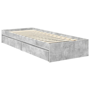Κρεβάτι Αποθήκης Σκυρόδεμα Γκρι 70 x 190 cm Επεξεργασμένο Ξύλο