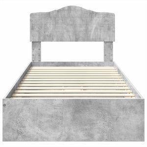 Κρεβάτι Αποθήκης Σκυρόδεμα Γκρι 70 x 190 cm Επεξεργασμένο Ξύλο