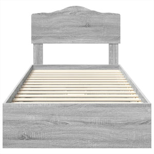 Κρεβάτι Αποθήκης Γκρίζο Σονομα 70 x 190 cm Επεξεργασμένο Ξύλο