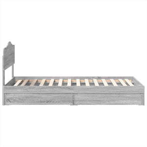 Κρεβάτι Αποθήκης Γκρίζο Σονομα 70 x 190 cm Επεξεργασμένο Ξύλο