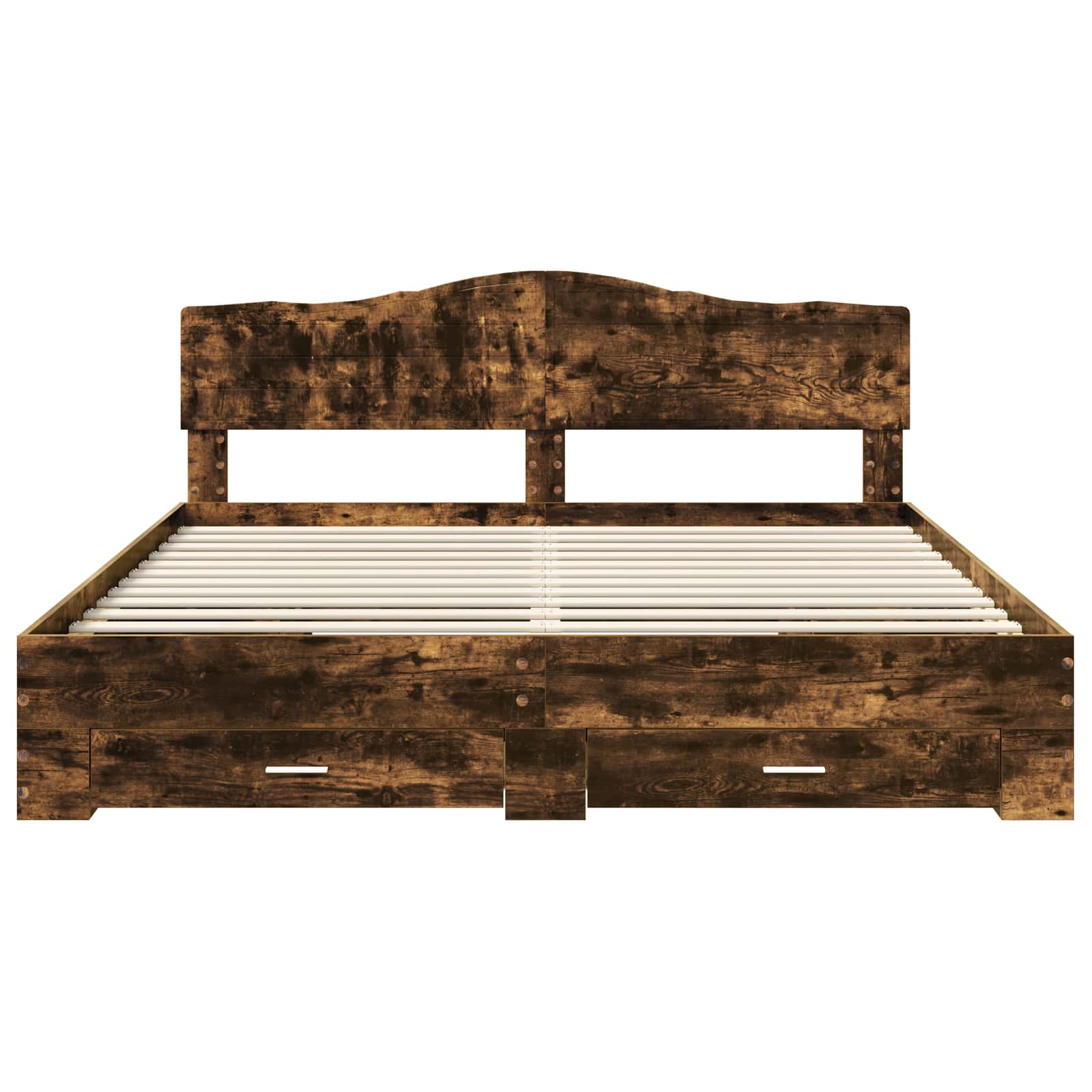 Σκελετός Κρεβατιού με κεφαλάρι Καπνιστό Δρύς 200 x 200 cm