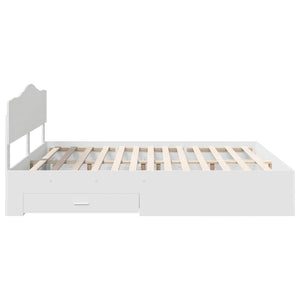 Σκελετός Κρεβατιού Λευκό 180 x 200 cm Επεξεργασμένο Ξύλο