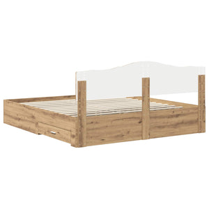 Σκελετός Κρεβατιού Artisan Oak 180 x 200 cm Επεξεργασμένο Ξύλο - Pakobazaar
