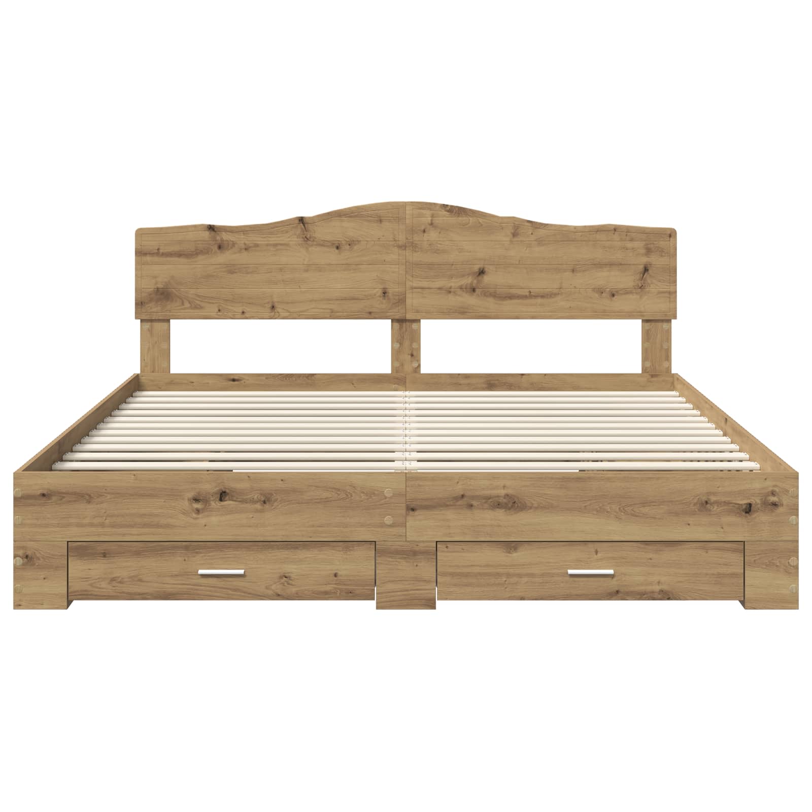 Σκελετός Κρεβατιού Artisan Oak 180 x 200 cm Επεξεργασμένο Ξύλο - Pakobazaar