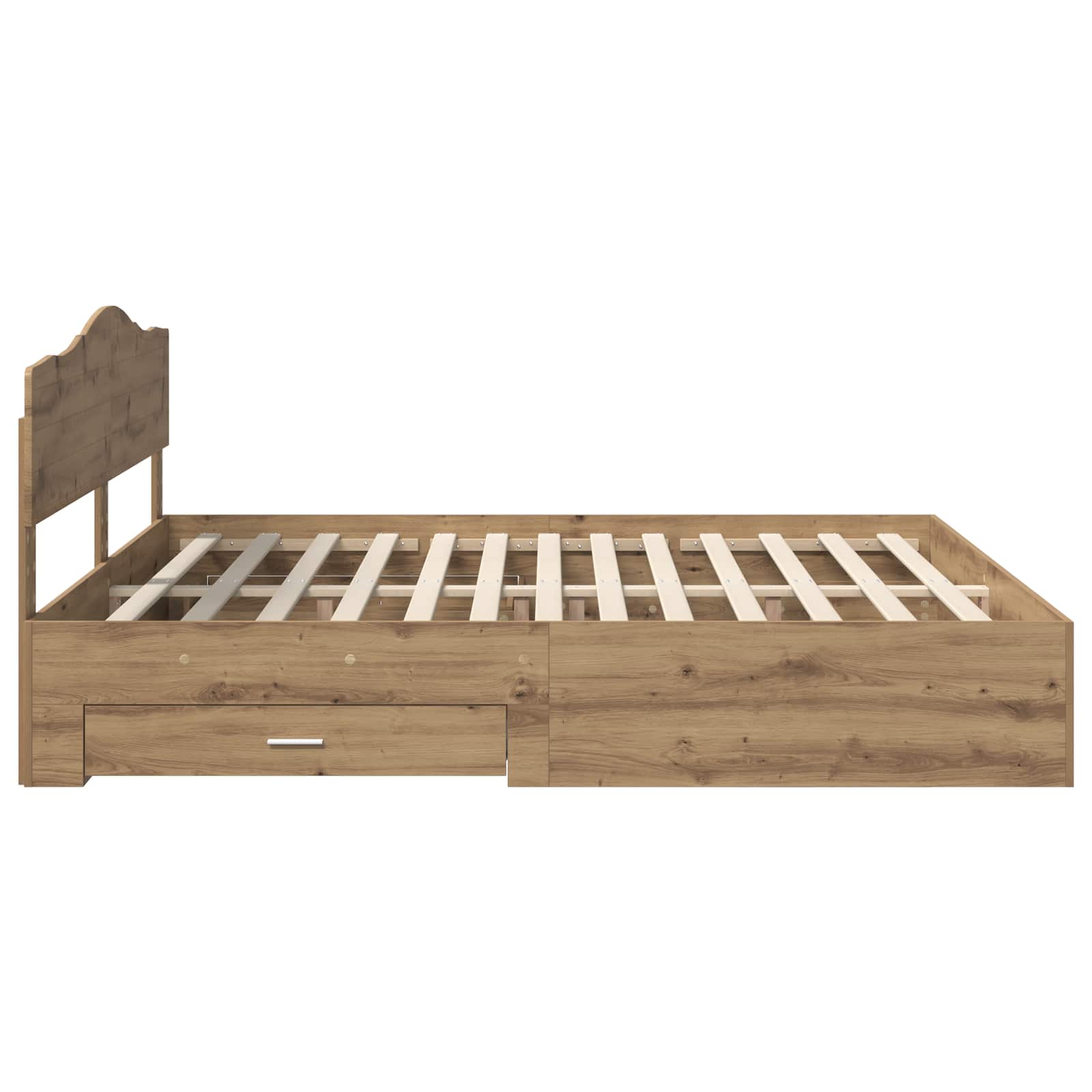 Σκελετός Κρεβατιού Artisan Oak 180 x 200 cm Επεξεργασμένο Ξύλο - Pakobazaar