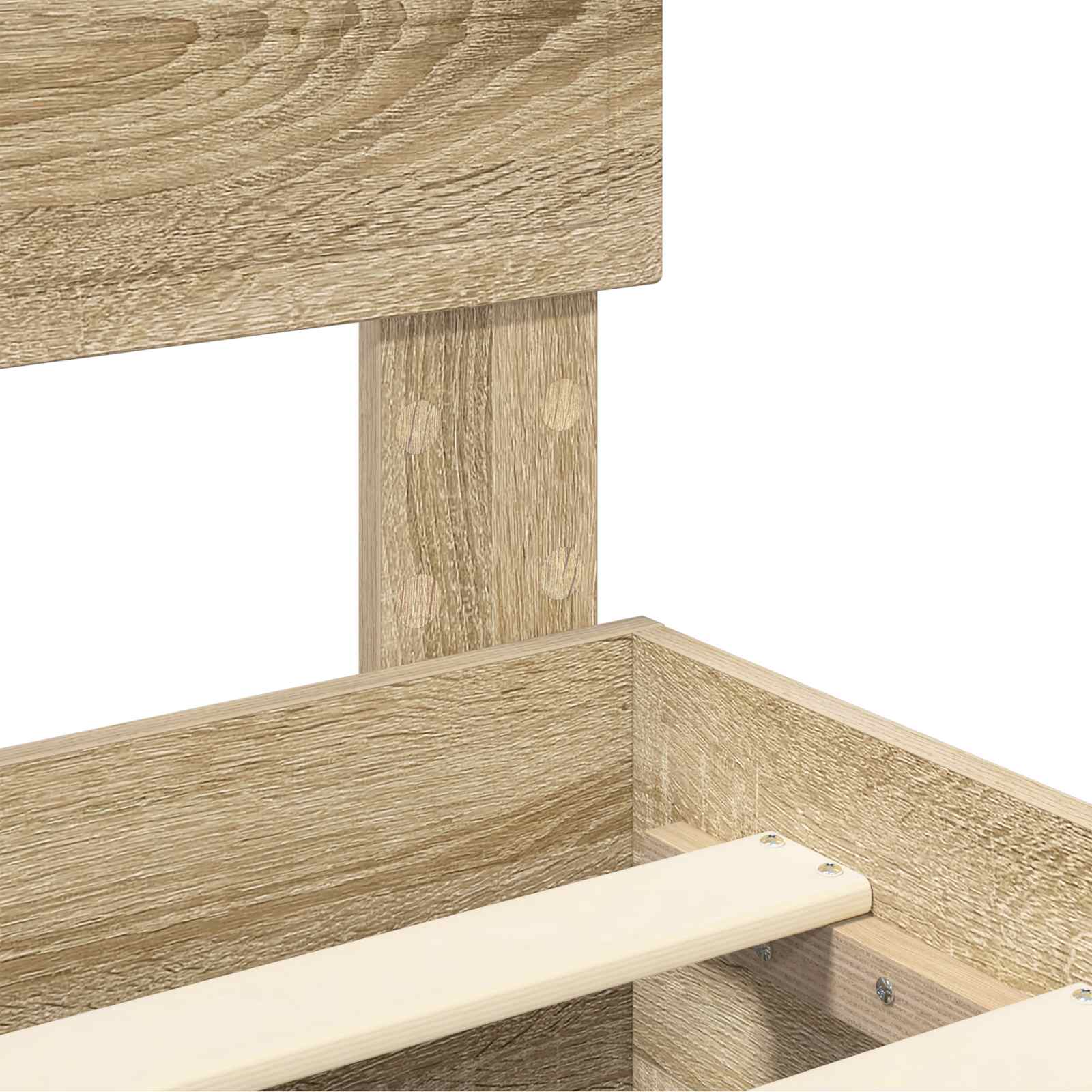 Σκελετός Κρεβατιού Δρύς Sonoma 140 x 200 cm Επεξεργασμένο ξύλο