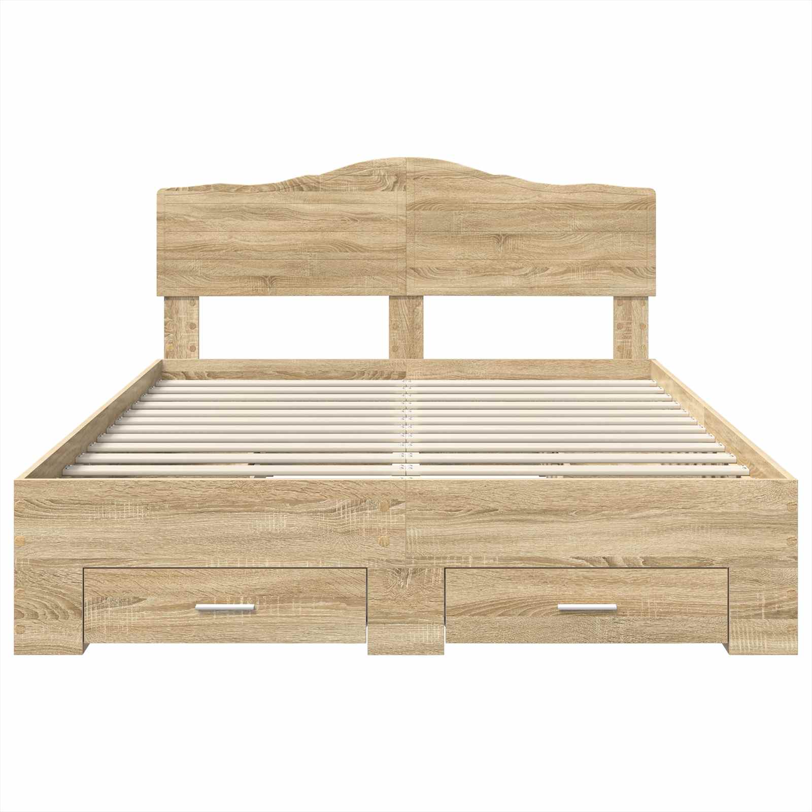 Σκελετός Κρεβατιού Δρύς Sonoma 140 x 190 cm Επεξεργασμένο ξύλο