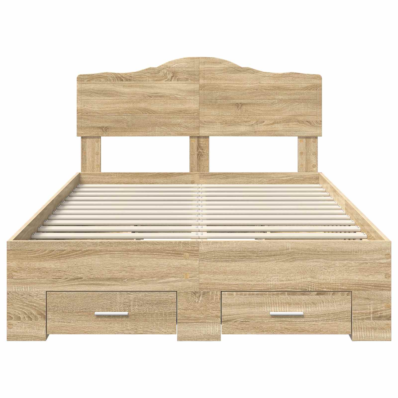 Σκελετός Κρεβατιού Δρύς Sonoma 120 x 200 cm Επεξεργασμένο ξύλο