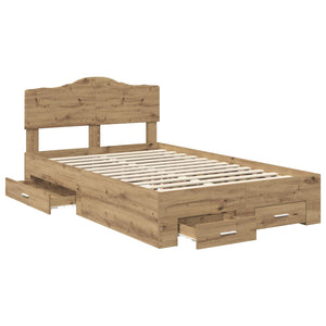 Σκελετός Κρεβατιού Artisan Oak 120 x 190 cm Επεξεργασμένο ξύλο - Pakobazaar