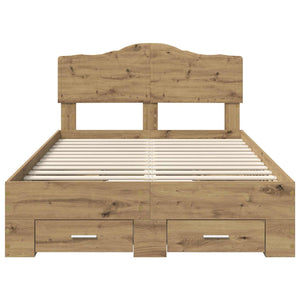 Σκελετός Κρεβατιού Artisan Oak 120 x 190 cm Επεξεργασμένο ξύλο - Pakobazaar