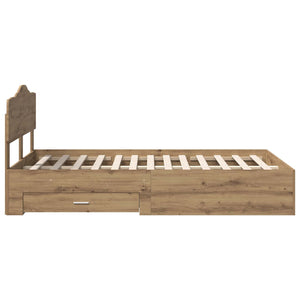Σκελετός Κρεβατιού Artisan Oak 120 x 190 cm Επεξεργασμένο ξύλο - Pakobazaar