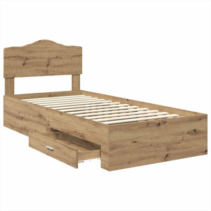 Σκελετός Κρεβατιού Artisan Oak 100 x 200 cm Επεξεργασμένο Ξύλο