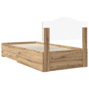 Σκελετός Κρεβατιού Artisan Oak 100 x 200 cm Επεξεργασμένο Ξύλο