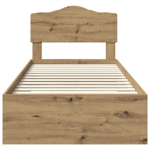 Σκελετός Κρεβατιού Artisan Oak 100 x 200 cm Επεξεργασμένο Ξύλο