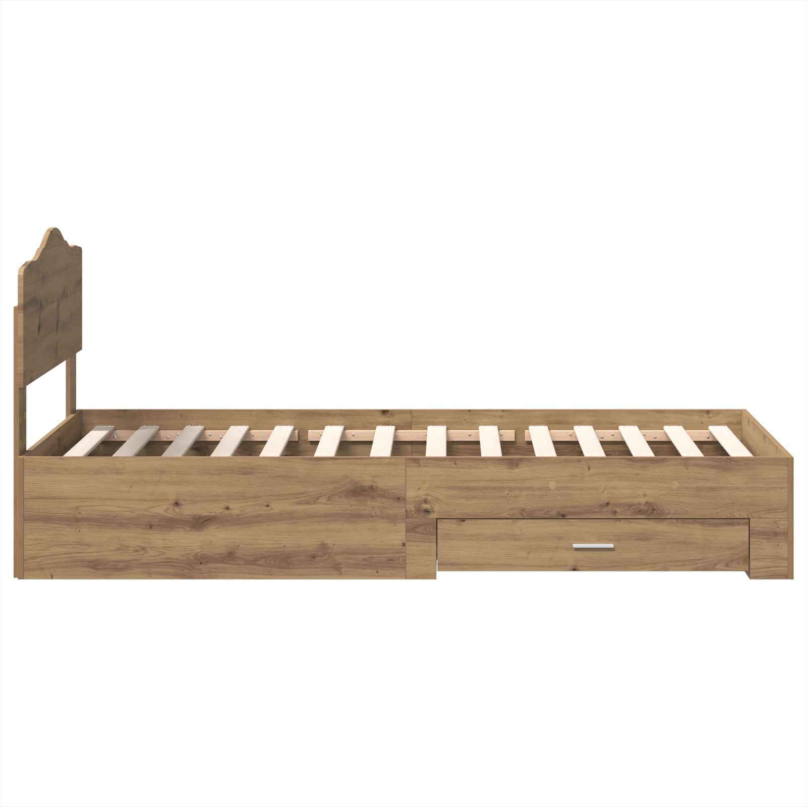Σκελετός Κρεβατιού Artisan Oak 100 x 200 cm Επεξεργασμένο ξύλο