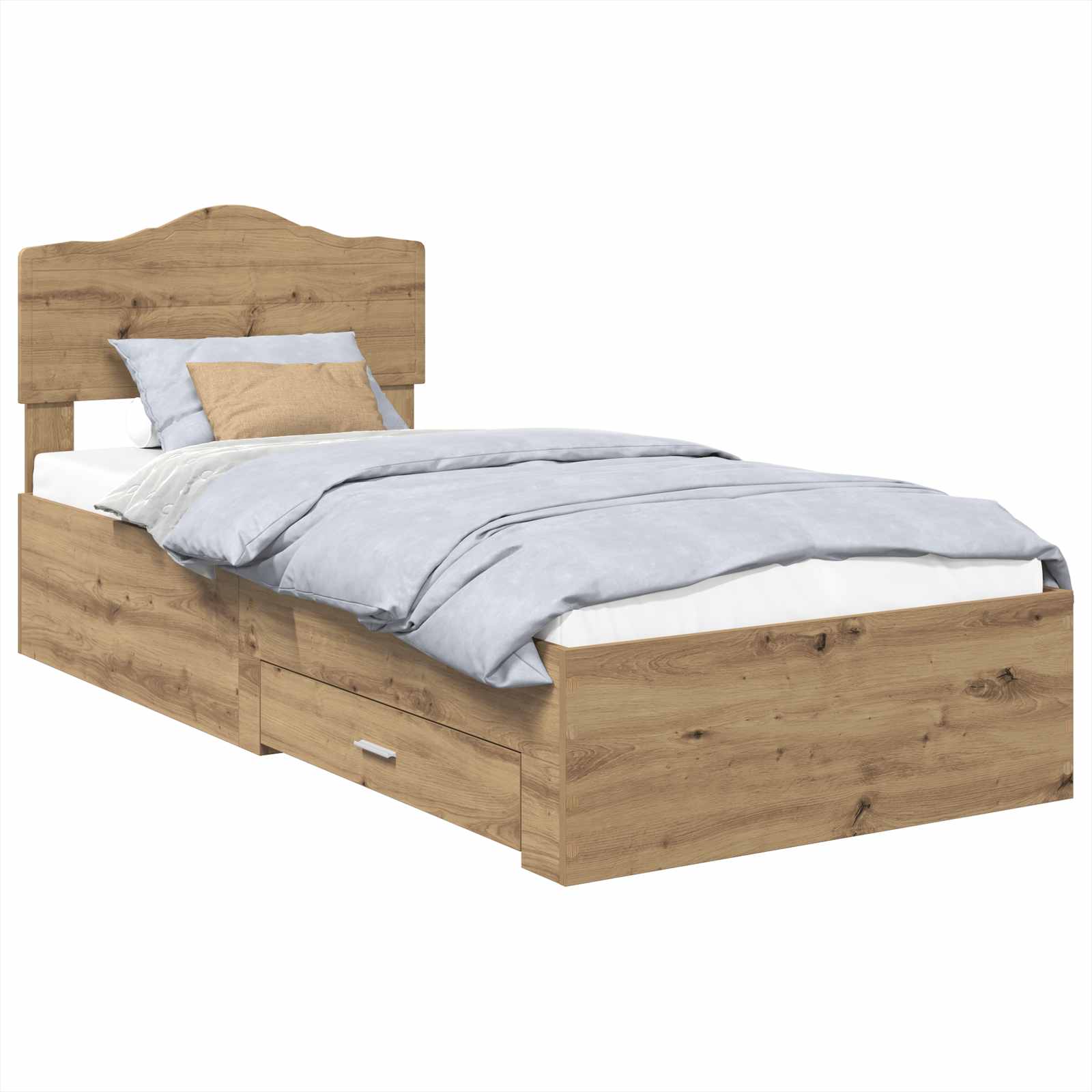 Σκελετός Κρεβατιού Artisan Oak 90 x 200 cm Επεξεργασμένο ξύλο