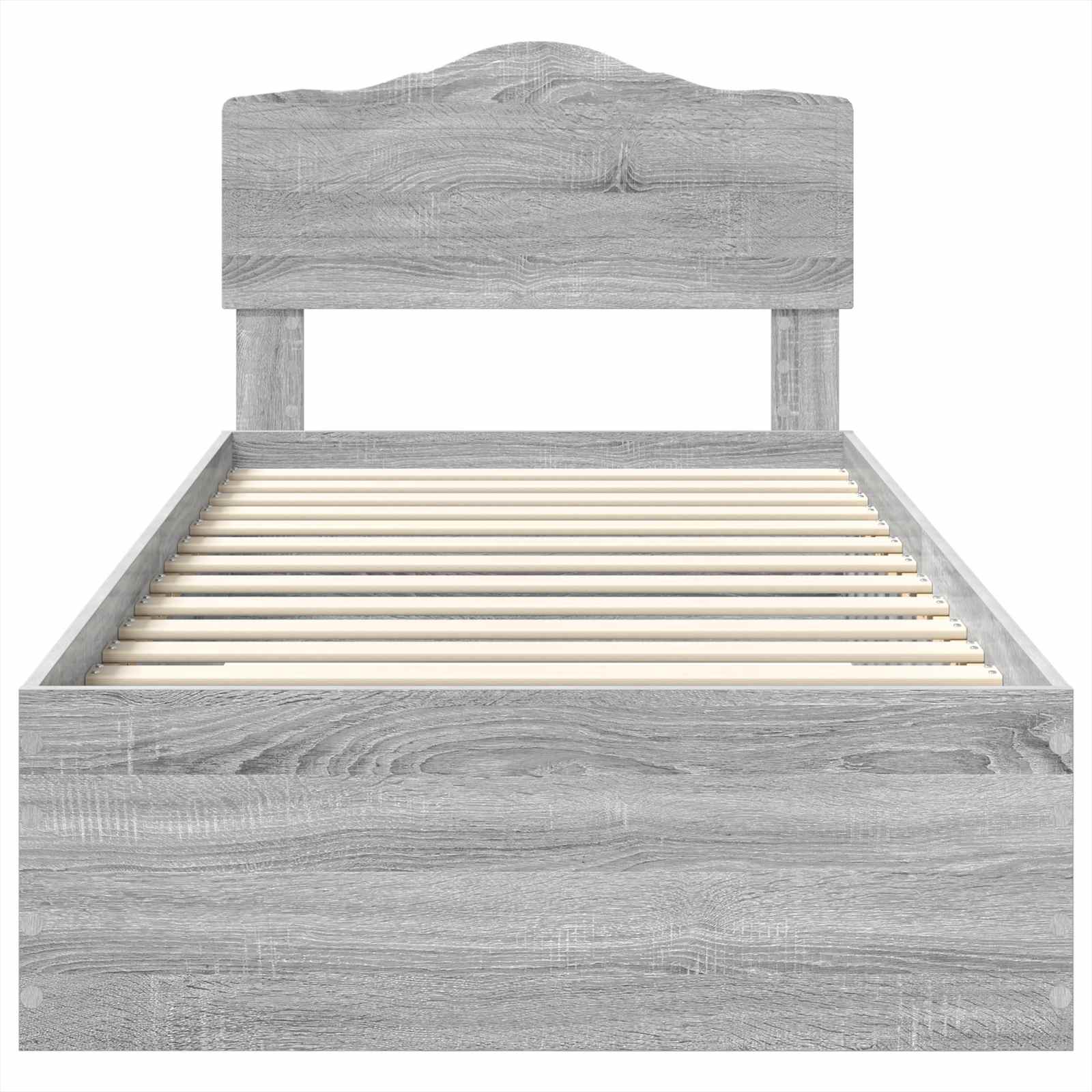 Σκελετός Κρεβατιού Γκρίζο Σονομα 90 x 190 cm Επεξεργασμένο ξύλο