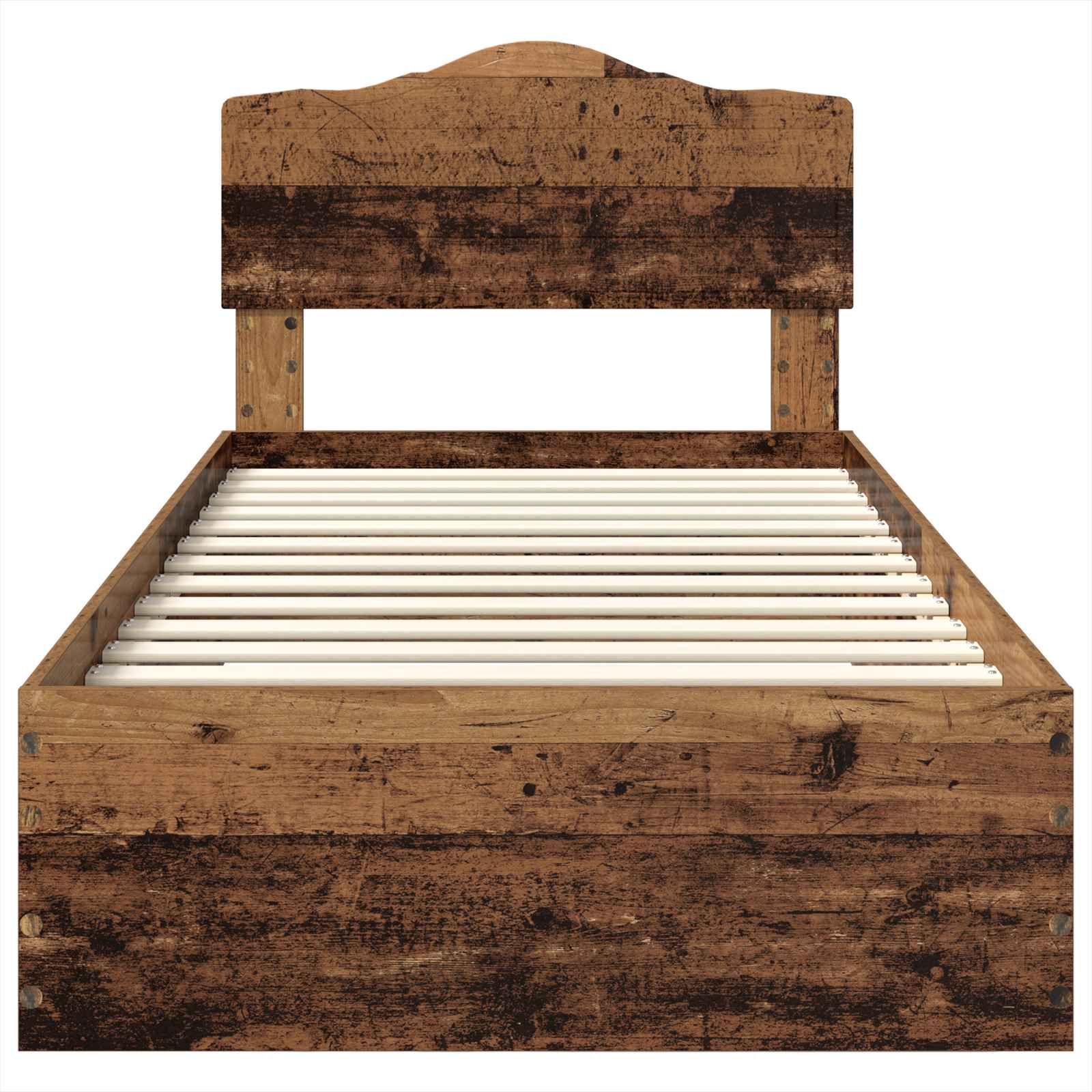 Σκελετός Κρεβατιού Παλιό ξύλο 90 x 190 cm Επεξεργασμένο ξύλο