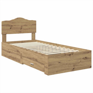 Σκελετός Κρεβατιού Artisan Oak 90 x 190 cm Επεξεργασμένο Ξύλο