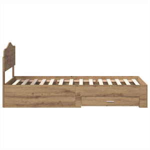 Σκελετός Κρεβατιού Artisan Oak 90 x 190 cm Επεξεργασμένο Ξύλο