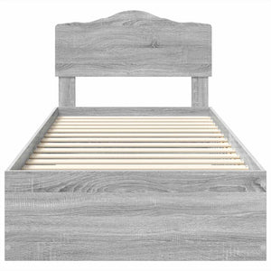 Σκελετός Κρεβατιού Γκρίζο Σονομα 70 x 190 cm Επεξεργασμένο Ξύλο