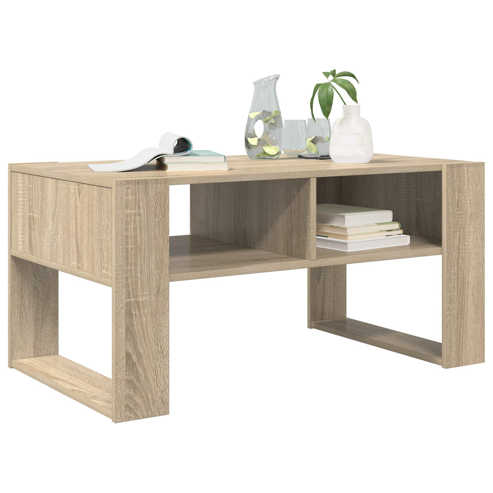 Τραπεζάκι σαλονιού με αποθήκευση Δρύς Sonoma 92 x 53 x 45 εκ. - Pakobazaar