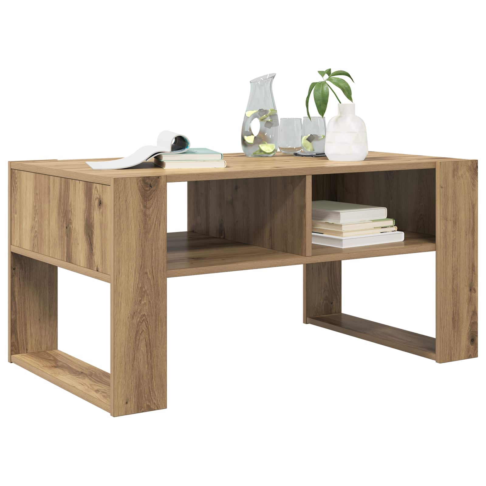 Τραπεζάκι σαλονιού με αποθήκευση Artisan Oak 92 x 53 x 45 εκ. - Pakobazaar