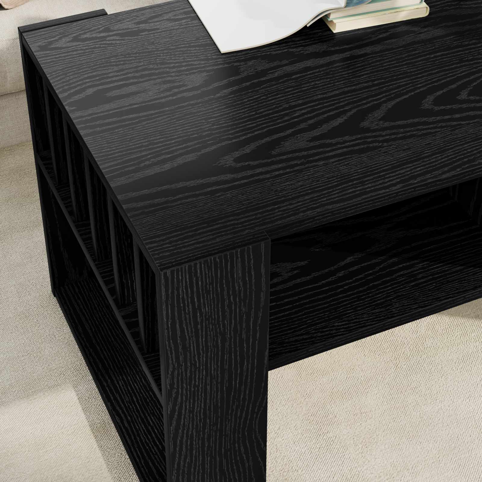 Τραπεζάκι σαλονιού Μαύρη Οξυά 92 x 49,5 x 45 εκ.