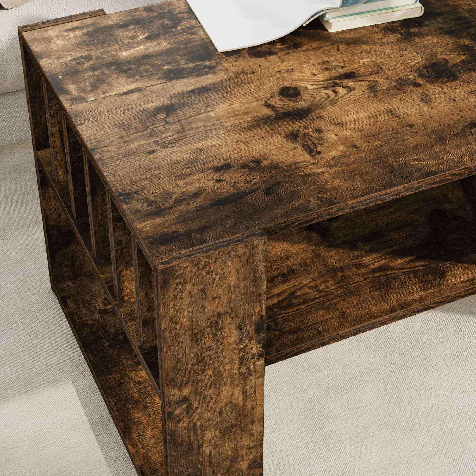 Τραπεζάκι σαλονιού Καπνιστό Δρύς 92 x 49,5 x 45 εκ.