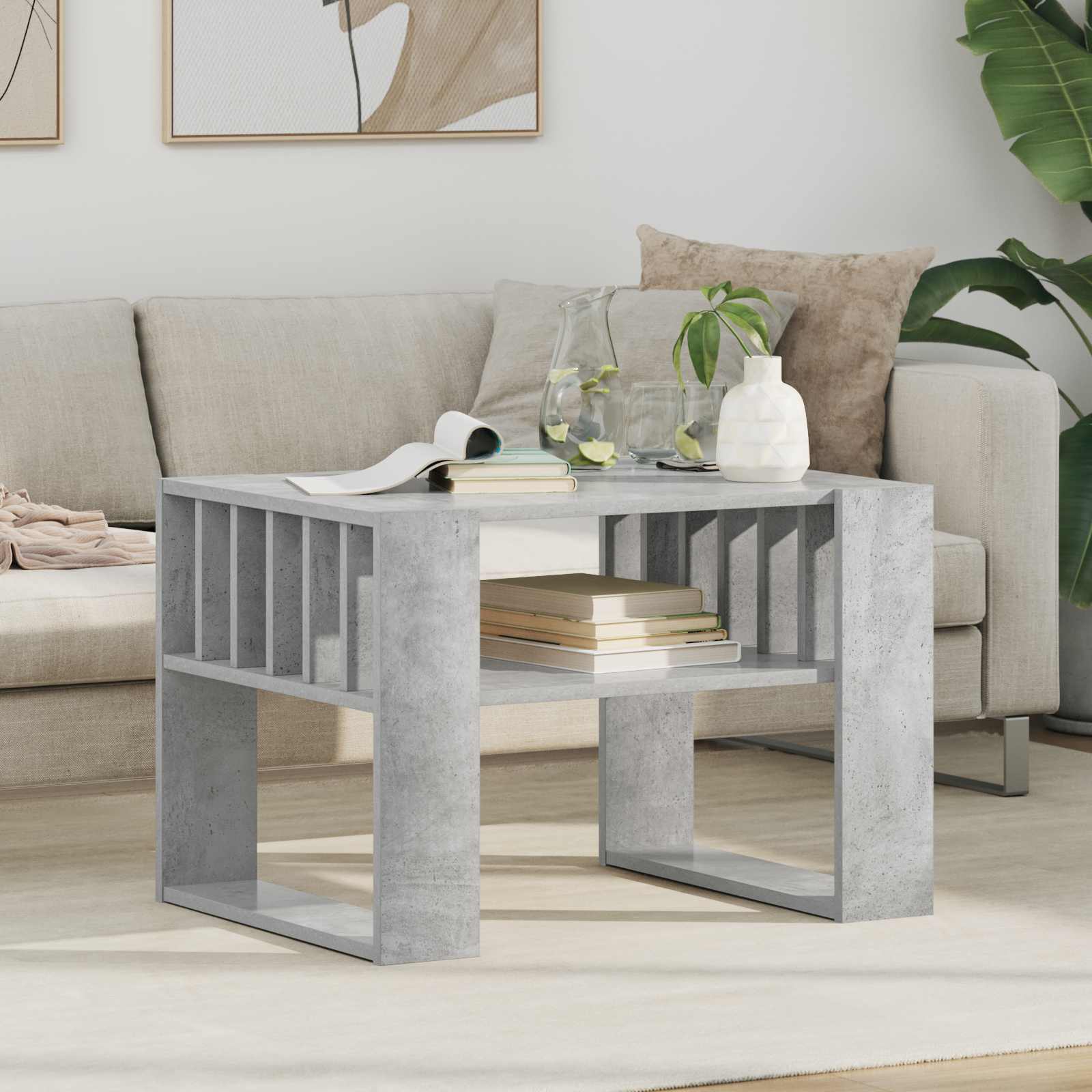 Τραπεζάκι σαλονιού Σκυρόδεμα Γκρι 66 x 49,5 x 45 εκ.