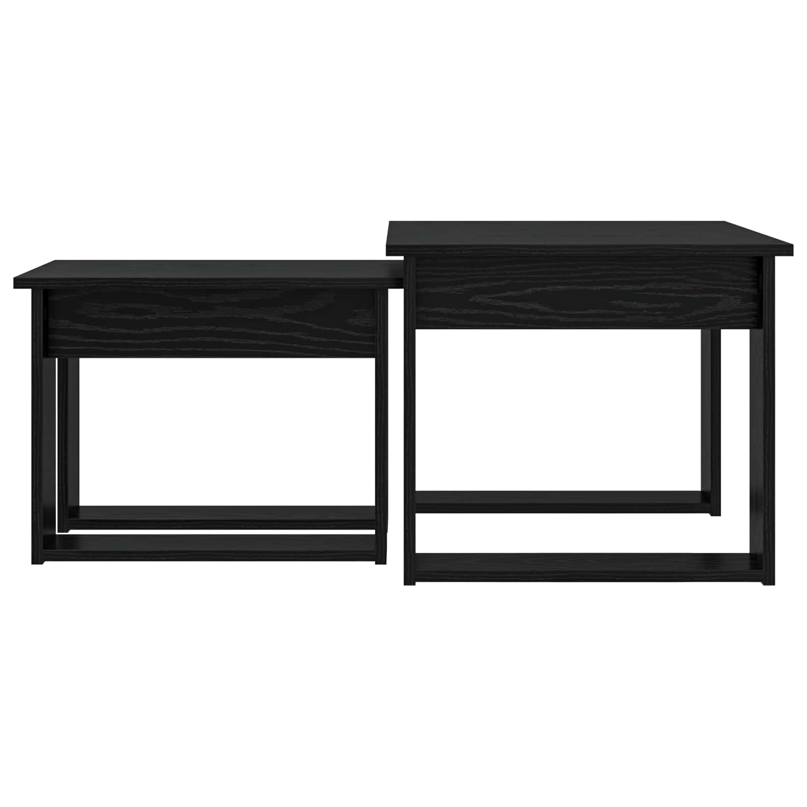 Σετ Τραπεζιού Για Καφέ 2 pcs Μαύρη Οξυά Επεξεργασμένο ξύλο