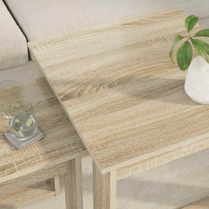 Σετ Τραπεζιού Για Καφέ 2 pcs Δρύς Sonoma Επεξεργασμένο ξύλο - Pakobazaar