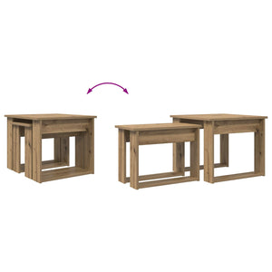 Σετ Τραπεζιού Για Καφέ 2 pcs Artisan Oak Επεξεργασμένο ξύλο - Pakobazaar