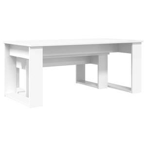 Σετ Τραπεζιού Για Καφέ 2 τμχ. Λευκό 100 x 50 x 42 εκ